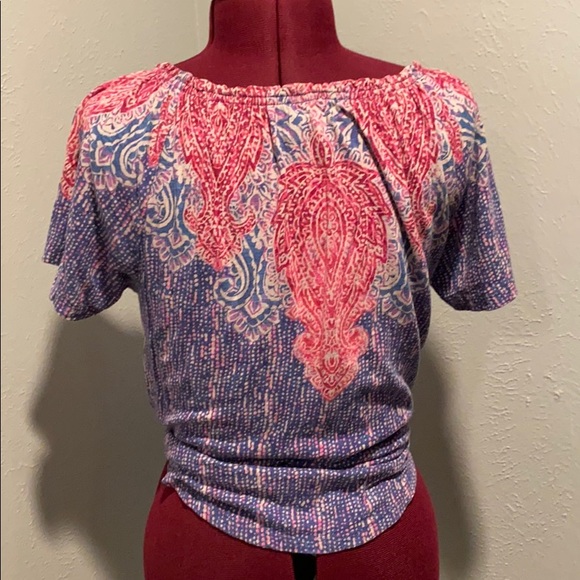 Lucky Brand, key hole tie front shirt - Picture 3 of 6